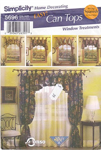 Simplicity Pattern 5696 EASY Can Tops Window Treatments from Jana's Can Tops