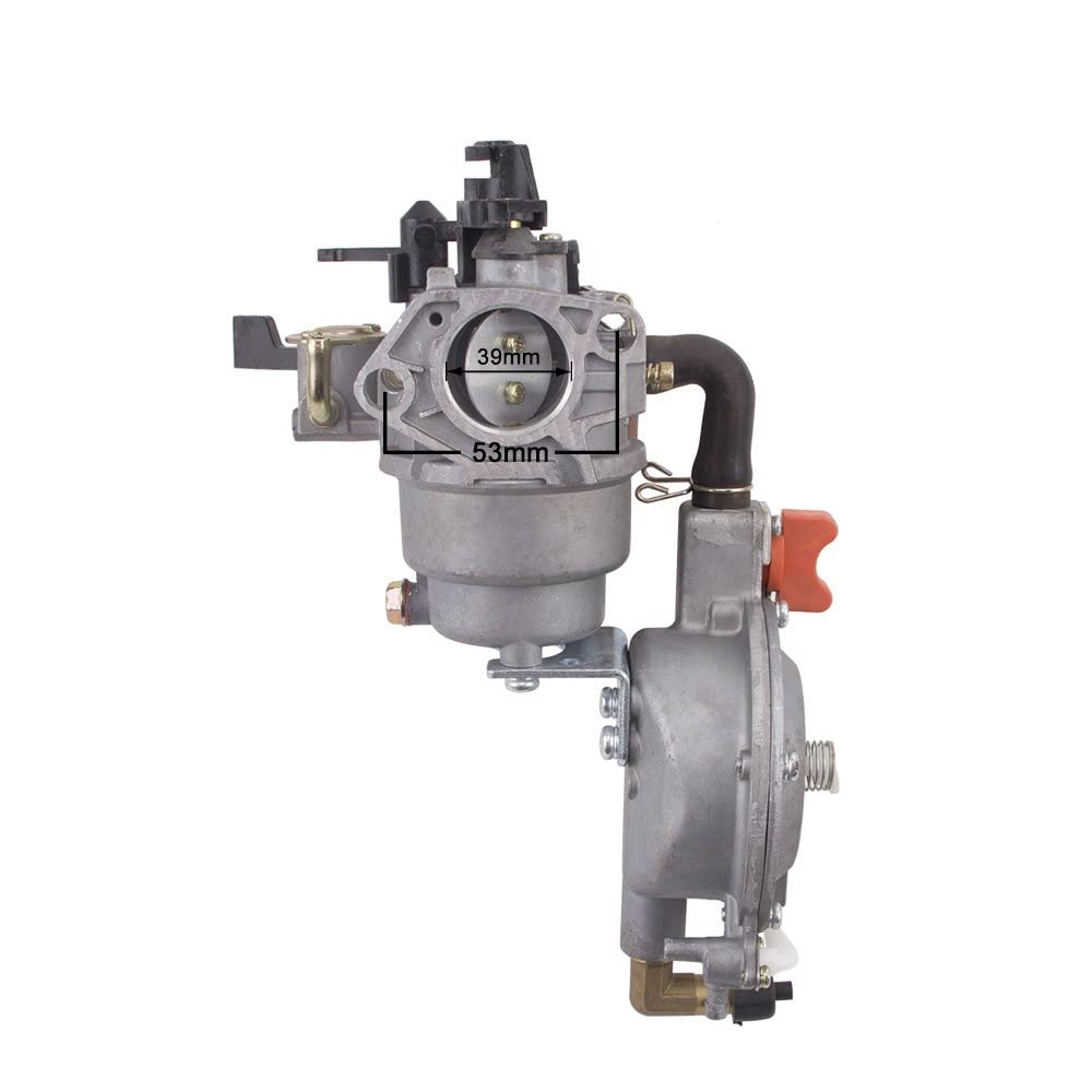 Montaje Carburador 5KW 188F 190F para LPG para Piezas Generador Bomba 13HP Carburador Combustible Dual Motor Agua Aceite Gas Doble Propósito para Kit Conversión NG Carburador