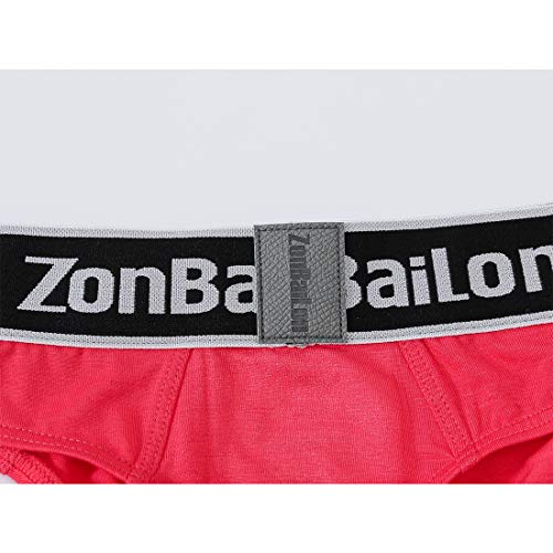 Zonbailon Mens Thongs Underwear Breathable G String For Men Sexy Size L Red #TOP7