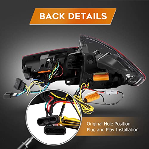 LED Tail Light Assembly for F30 2013-2015 with LED Sequential Turn Signal Light Rear Lamps Driver and Passenger Side - Image 5