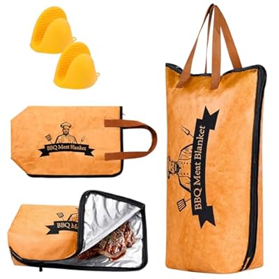 BBQ Blanket for Resting Meat, 21in Meat Resting Blanket with Wide Mouth, Smoker Grilling Meat Insulated Resting Bag for Large Brisket/Beef/Pork Shoulders/Turkeys, Gifts for Men