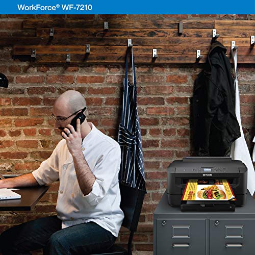 workforce wf-7210 wireless wide-format color inkjet printer with wi-fi direct and ethernet amazon dash replenishment ready