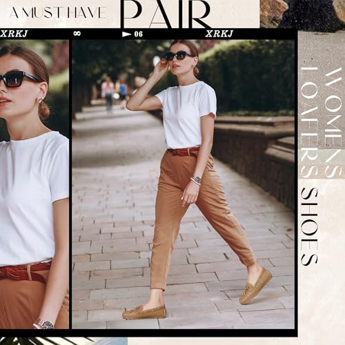 Image of Loafers for Women Comfortable Slip On Flats with Memory Foam Insole for Daily Wearing