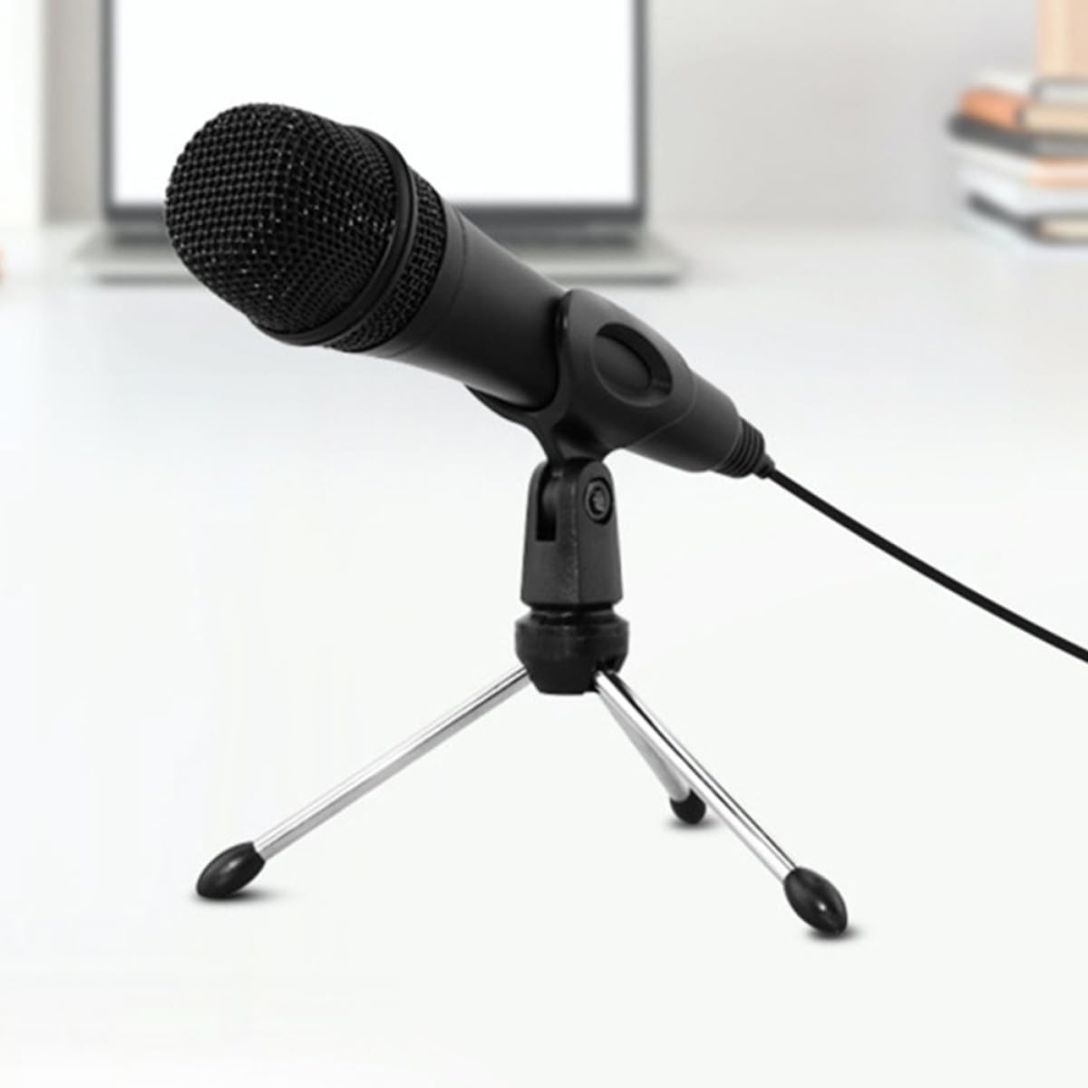 Toddmomy Microfono USB a Condensatore per Computer, Set da 1 Pezzo Nero