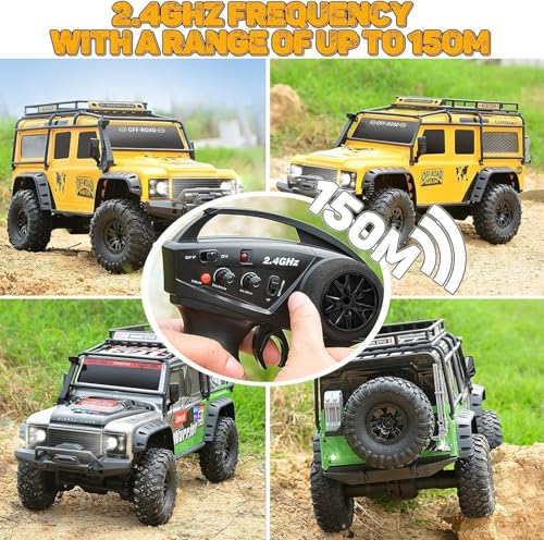 Image of Remote Control Off-Road Truck Remote Control Car Remote Control Car Full Proportional 1 /10 2.4GHz 4WD 15km /h Climbing Car RTR Toy for Kids Boys,Multicolor
