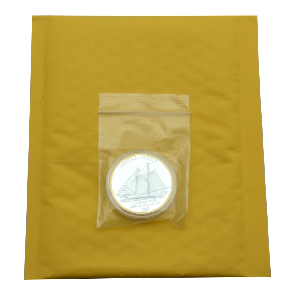 1839 AMISTAD Cinque Sailing Challenge Coin Roger Baldwin Metalowy pamiątkowy medal kolekcja