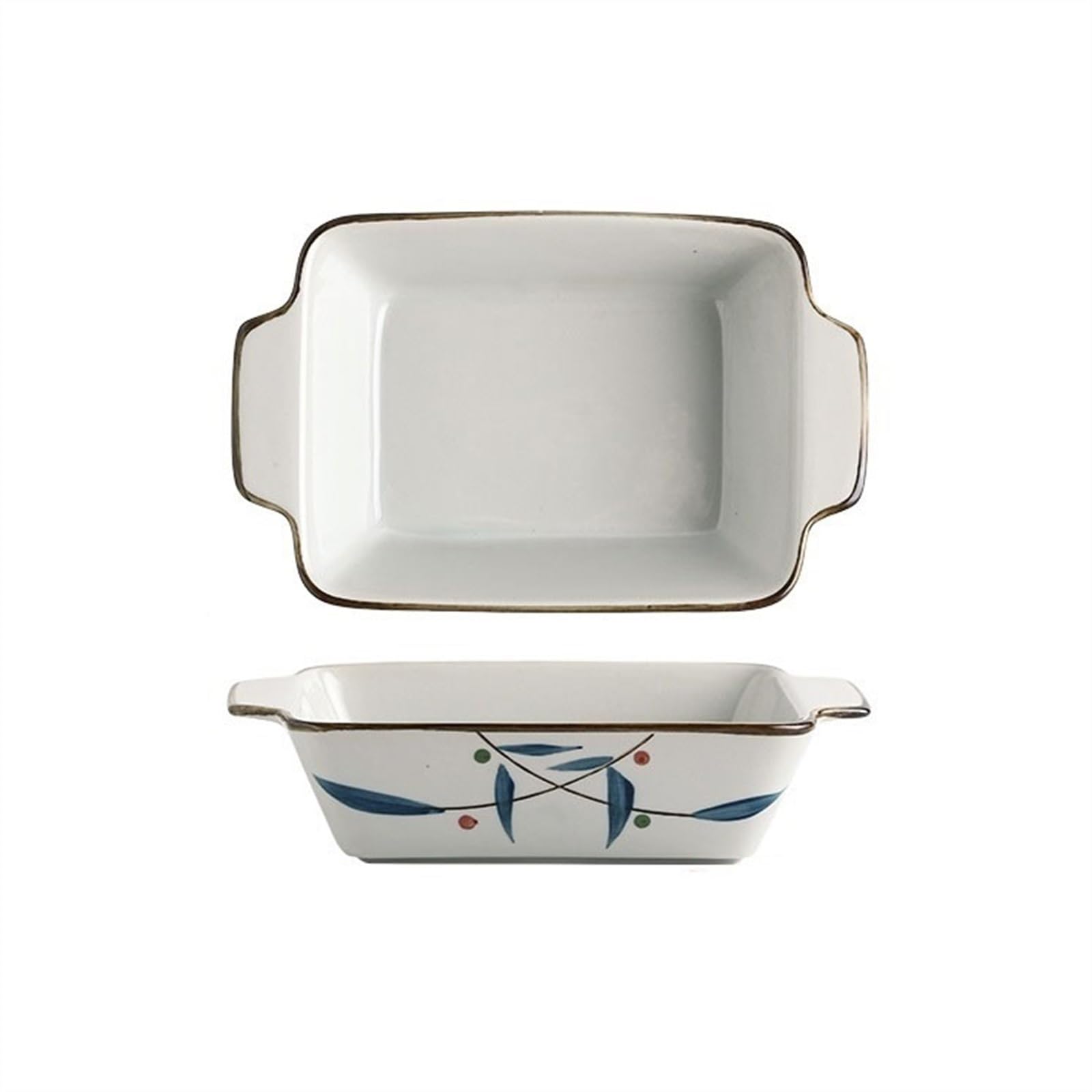 Teglie per Lasagne, Teglia da Forno in Ceramica 21,5x13,5x5,1 cm 600 ml con Doppi Manici, teglia for Lasagne Profonda