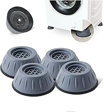 Cipzi Anti-Vibration Washing Machine Pads, Noise Reducing Support Feet, Pack of 4, Grey