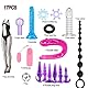 BDSM Bondage Set Fesseln Sex Spielzeug Licht SM, 17 Pcs Realistischer Dildo Anal Trainings Set Sexspielzeug Fesseln Sex Spielzeug Licht SM für Paare Extrem