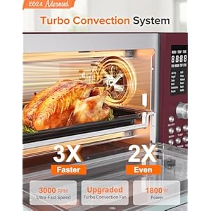 Nuwave Bravo Pro Smart Air Fryer Toaster Oven Combo, 12-in-1 Functions with Quicker & Even Crisp Technology, 1800W, 50-450°F, PFAS-Free, 21QT, Cinnamon Nuwave Bravo Pro Smart Air Fryer Toaster Oven Combo 12 in 1 Functions with Quicker Even Crisp Technology 1800W 50 450F PFAS Free 21QT Cinnamon