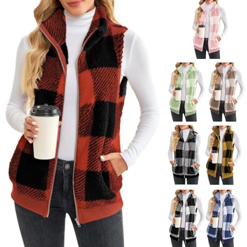 Stylish Women's Vest Coat Zipper Tops with Pockets Vintage Sleeveless Outerwear - Image 8