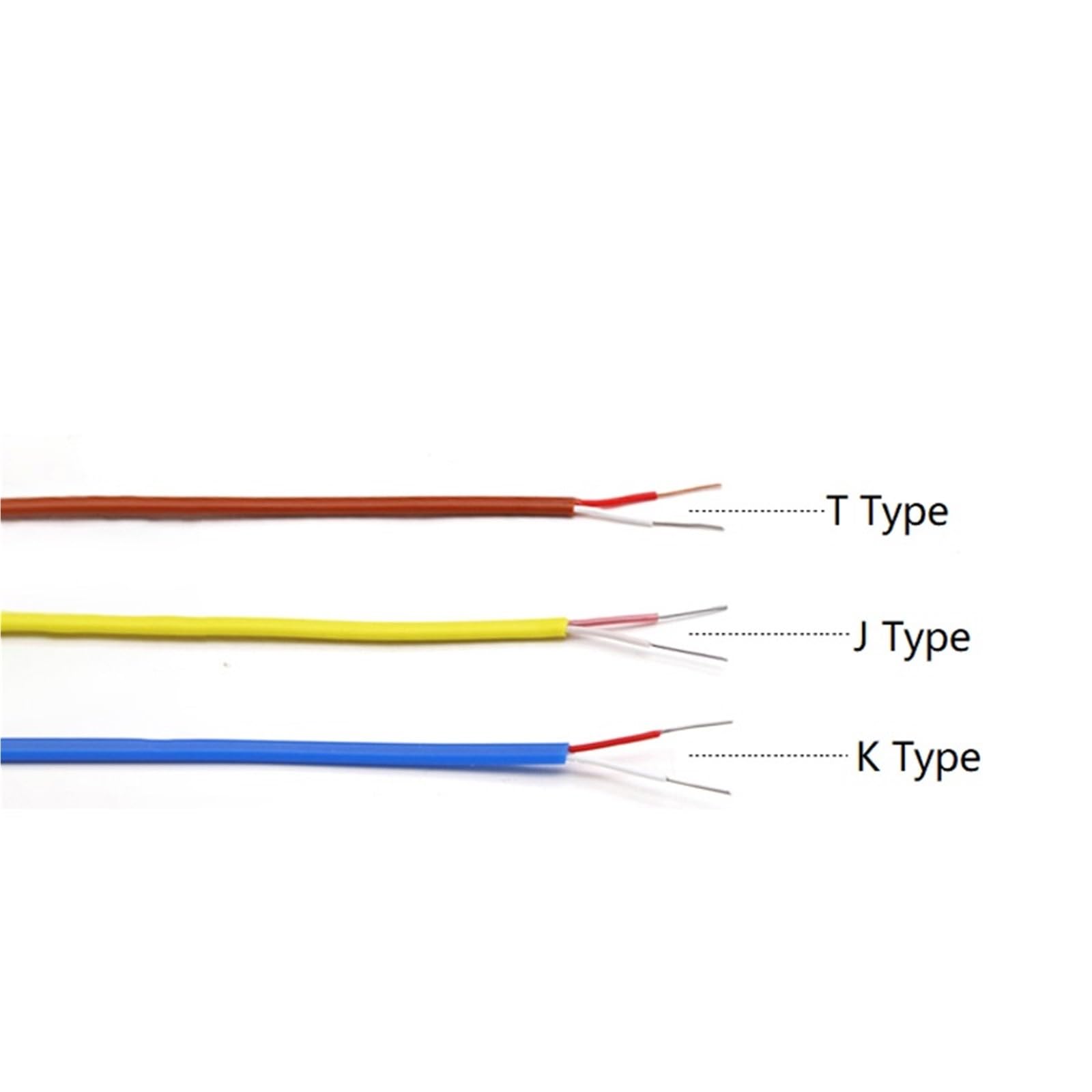 K/T/J tipo 2 x 0,3/2 x 0,5 mm, 2 isolatori nucleari, cavo di compensazione del cavo termocoppia, 1 pezzo (tipo K, 100 m, 0,3 mm)