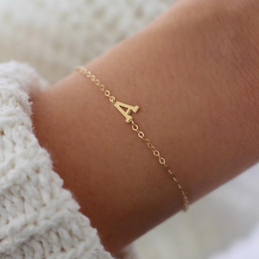 Gold Bracelets for Women Trendy,18K Gold Plated Dainty Initial Charm Bracelets for women Link Chain Bracelet Jewelry - Image 9