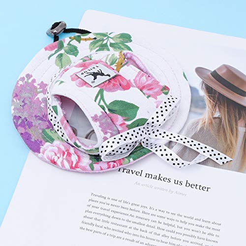 Winomo Round Brim Pet Cap Pet Mesh Porous Sun Cap With Ear Holes For Small Dogs (S 4.33 X 12.6 X 3.94 Inches) #TOP7