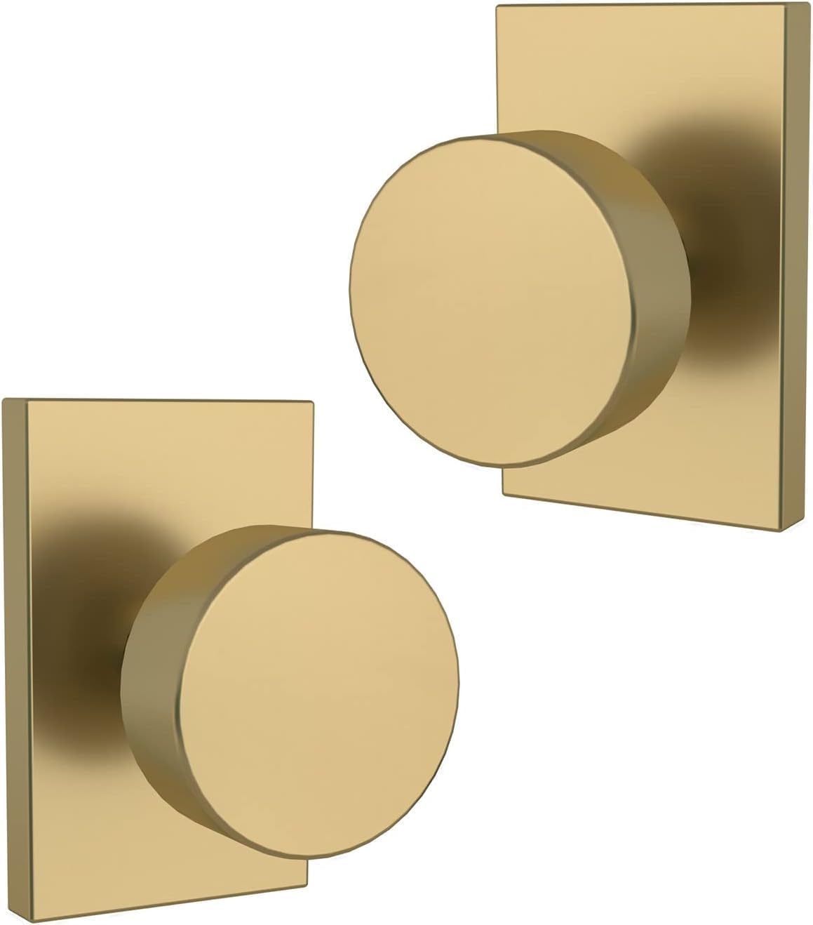 Mega Handles Laura Dummy Door Knob - 2 Pack Heavy Duty Gold Door Knob, Non-Turning Dummy Door Knobs for Hallway Closet & French Doors, Single Side, Fits All Standard Door Sizes - Satin Brass Satin Brass 2 Pack Dummy