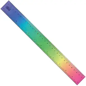Tilibra - Régua em Poliestireno 30 cm Degradê -, 325830