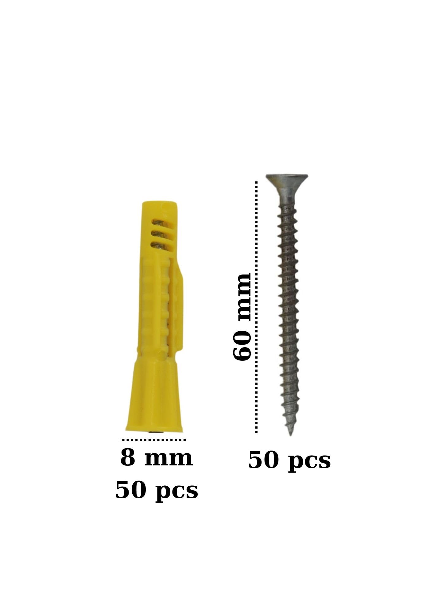 Netzerkoz Pack of 100 Wood Screws and Dowels Set, Phillips Countersunk Screws and Dowels - Image 3