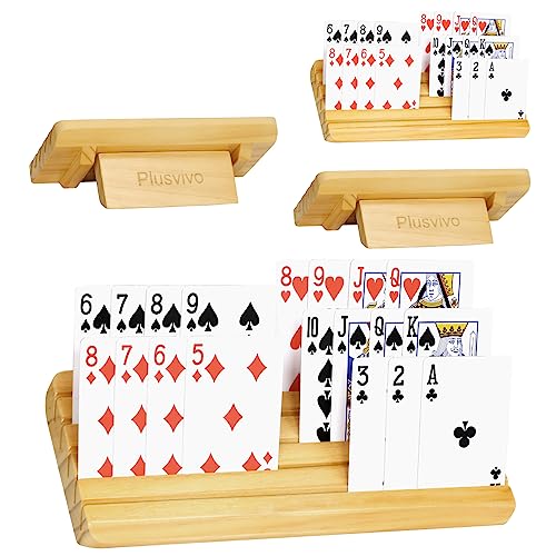 Card Holders for Playing Cards with Adjustable Stand Set of 4, Pl...