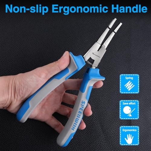 Image of SPEEDWOX 8 inch Special Lock Ring Pliers Straight Jaw Pliers Tips C-Clip Plyers Retaining Ring Plier Snap Rings Plier Angle Tip Circlip Plyers For Rings Remover Automatic Transmissions Transfer Case