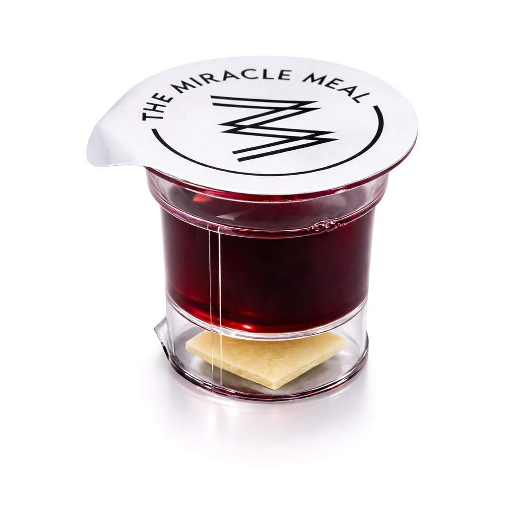 Miracle Meal Communion Plus + Cups vereinfachen Ihr Kommunionerlebnis, 100er-Packung, mit Concord-Traubensaft und Weizenwaffel