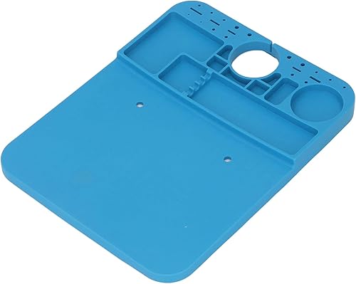 Miniatura 3 de Base del silicón del microscopio con los agujeros de posicionamiento del tornillo, estera micro multifuncional antiestática de la soldadura del