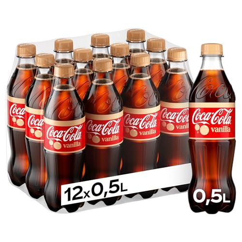 Coca-Cola Vanilla - erfrischendes koffeinhaltiges Getränk mit originalem Vanillegeschmack - in praktischen Einweg Flaschen (12 x 500 ml)