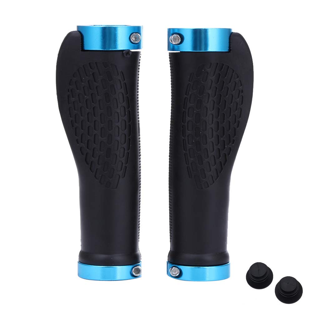 KynciLOR Bike Handlebar Grips,Anti-Slip Soft Rubber,Ergonomic Double Lock-on Aluminum Alloy Ring,Bicycle Handlebar Grip for Mountain Bike,Road Bike,BMX