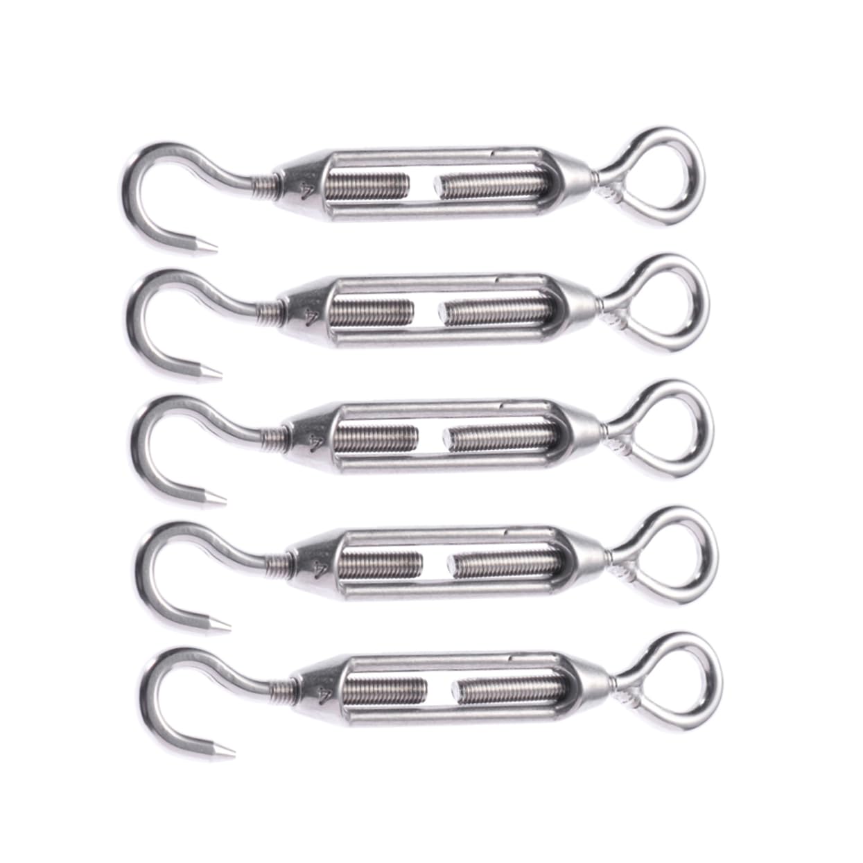 NAMOARLY Wire Tensioner Turnbuckle 5pcs Stainless Steel 304 for Rope Tension and Elastic Regulation