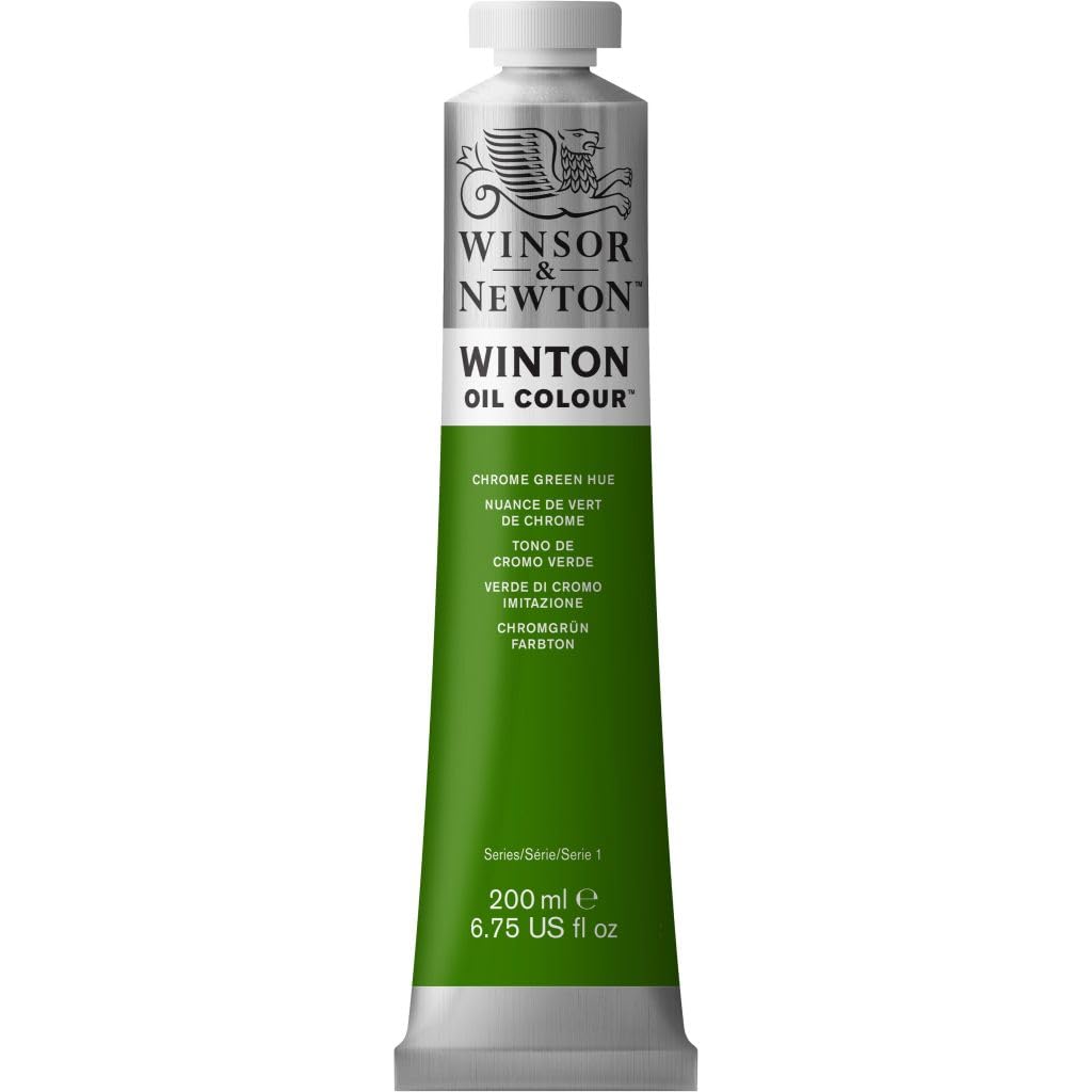 Winsor & Newton Winton 200ml Oil Colour - Chrome Green Hue, 1437145