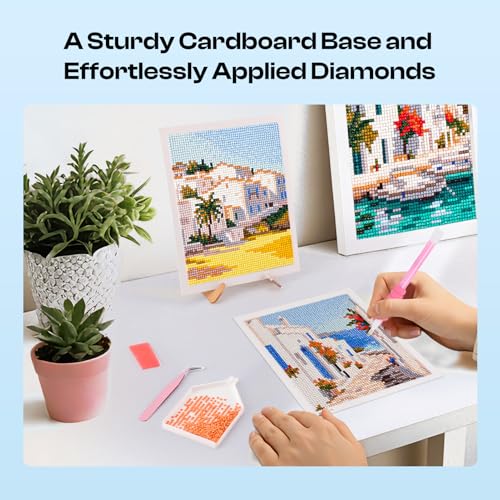 Image of Caydo 12 Pack Sea Breeze Themed Diamond Painting Kits for Adults Full Drill 5D DIY Paint Gem Art A Relaxing Craft for Home Wall Decor(6x6inch)