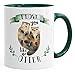 Produktbild MoonWorks Kaffee-Tasse Otter Pärchen I love you like no otter Geschenk Liebe Spruch Teetasse Keramiktasse grün-grün unisize