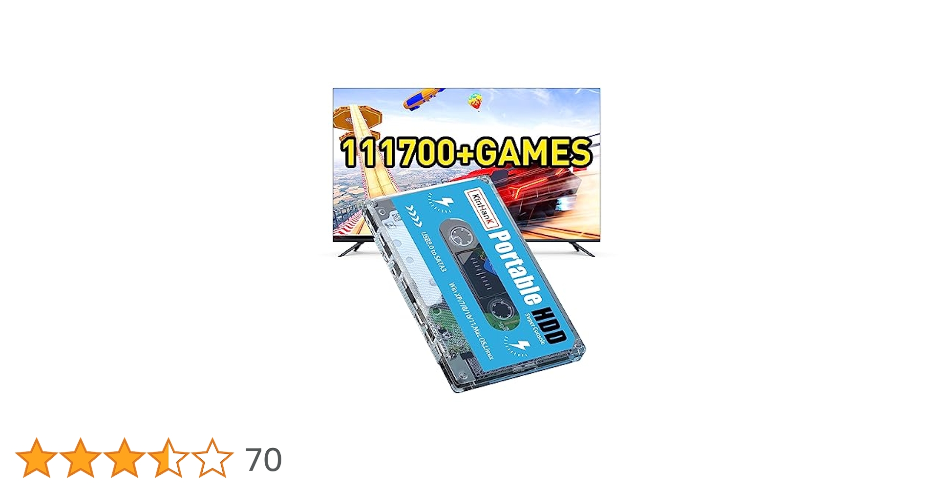 その他 Kinhank,retrobat(500gb) Amazon | Kinhank 500GB HDD 外付けハードドライブ Batocera 33