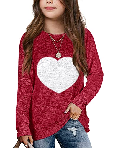 Image of Apbondy Girls Shirts Casual Long Sleeve Crewneck Loose Striped Sweatshirts Pullover Tops