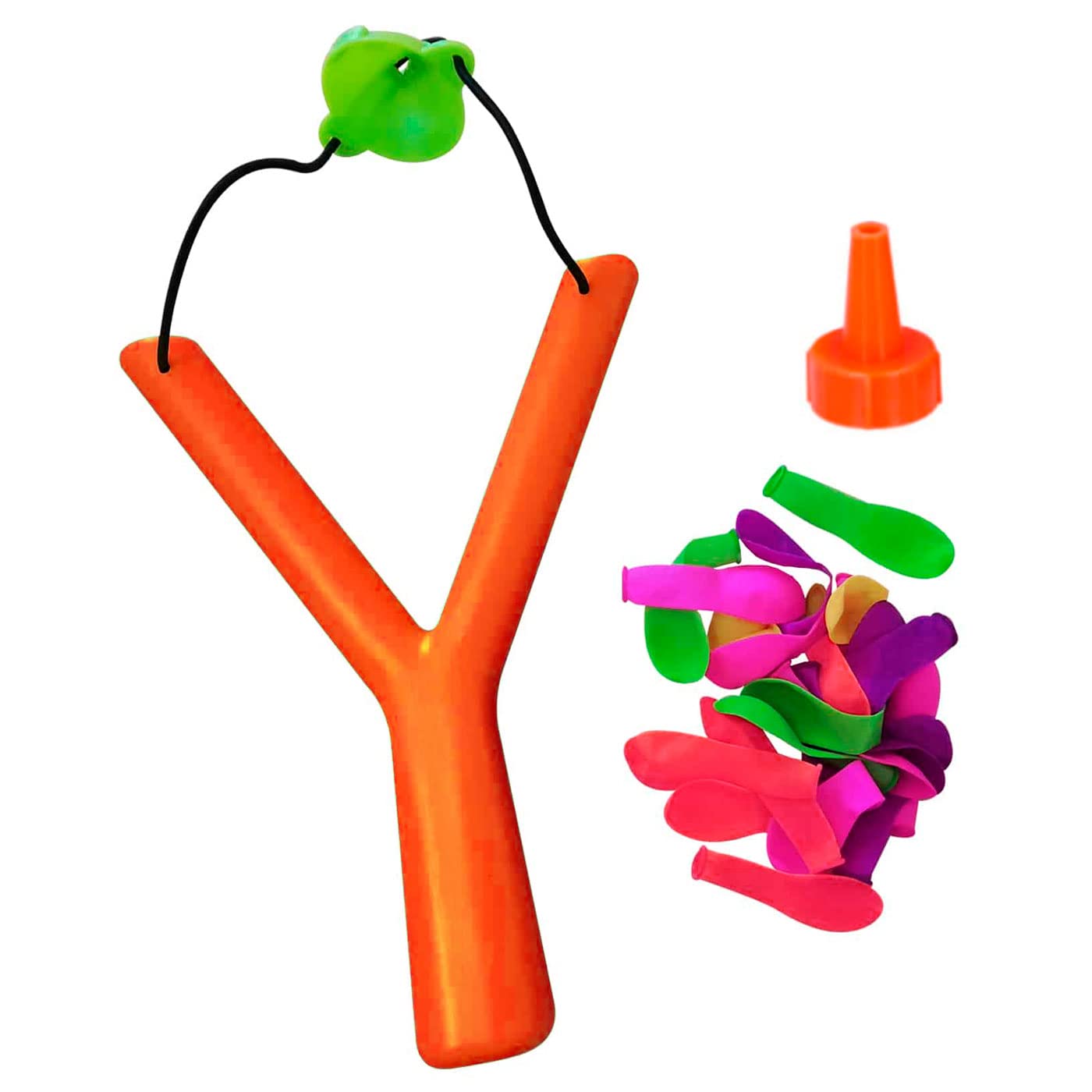 Acan Tradineur - Lanza Globos de Agua, Incluye 10 Globos de Agua y Boquilla, Juguete refrescante para Exterior, Verano, niños, 20 x 13,5 x 3,5 cm, Color Aleatorio