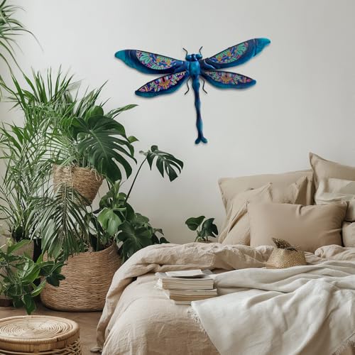 Cadeau en forme de libellule déco murale métal pour anniversaire - 6