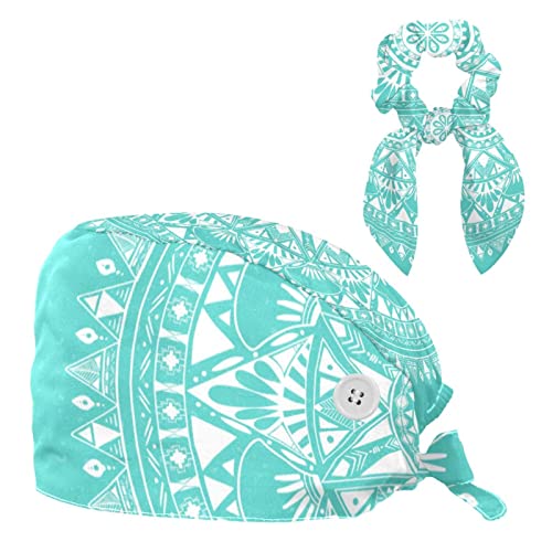 Chapeau d'infirmière motif nœud coloré taille unique avec élastique intégré