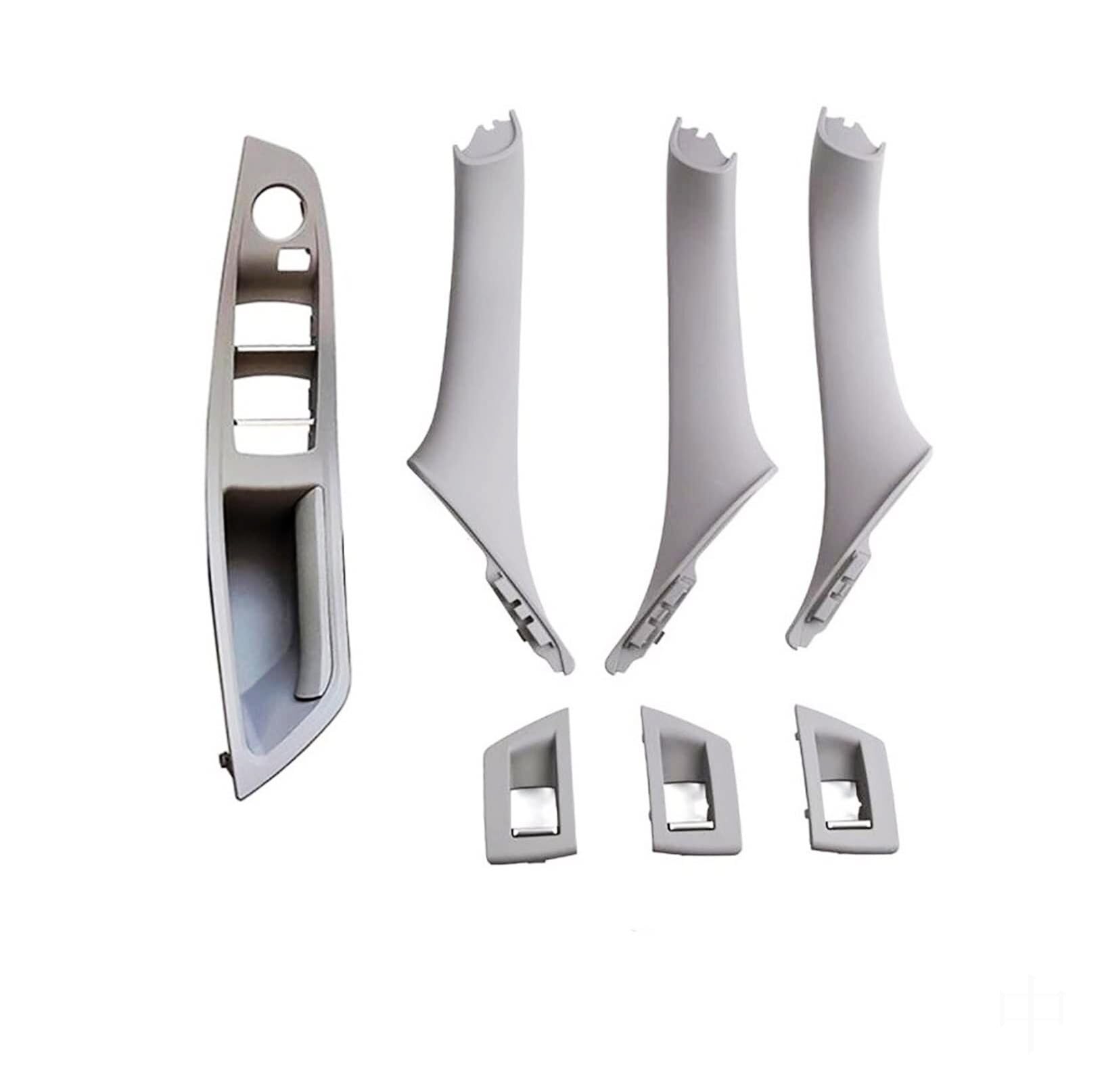BLBNEZBZTY for BMW for F10 F11 F18 2010-2017 LHD Inner Door Handle Interior Door Handle Covers(Gray Lhd 6pcs)