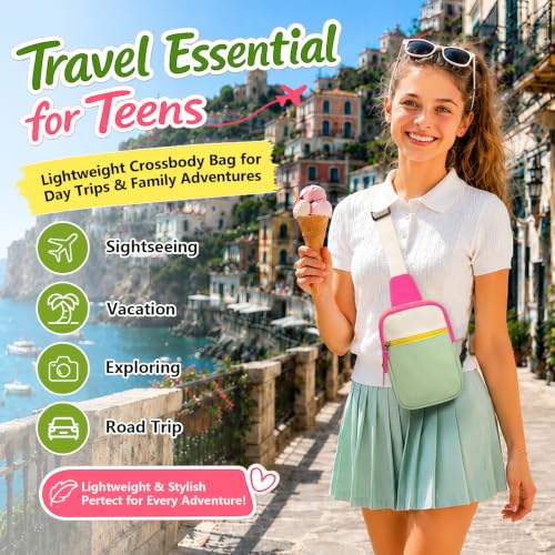 Image of Birthday Back to School Gifts for Teen Girls 8-12, Fanny Pack Crossbody Bag | 8 9 10 11 12 Year Old Girl Birthday Gifts, Kids Sling Bag Purse Travel Essential, Preppy Fashion Tween Girl Gift Trendy Stuff
