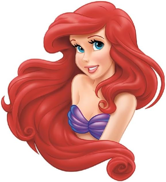 Generic 7"" Ariel Wall Decal Little Mermaid Peel and Stick Vinyl Sticker Princess Girls Room Decoration Removable Home Decor Self Adhesive Art 7 x 7 1/2 Inches