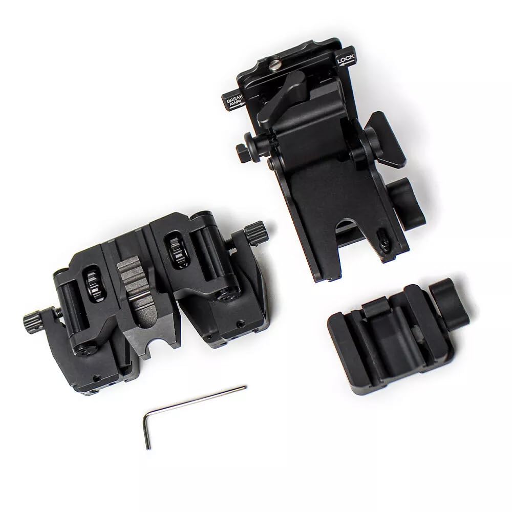 Night Vision Goggles Helmet Mount NVG Arm Mount+Dual Binocular Bridge Modular Night Vision Helmet Mount for PVS 14