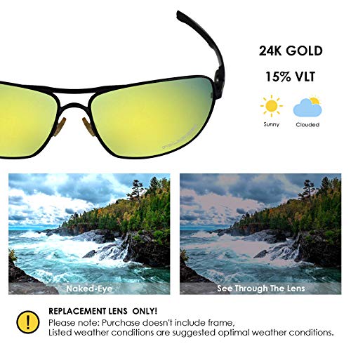 Image of BLAZERBUCK Polarized Replacement Lens & Nose Piece for Oakley Plaintiff Squared OO4063 Sunglass