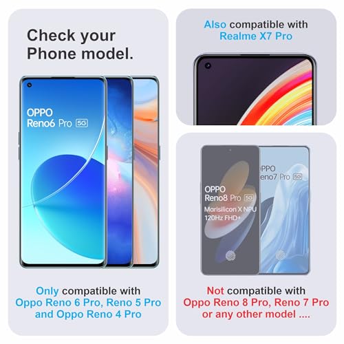 Image of TPU hydrogel Edge to Edge Screen Protector Guard For Oppo Reno6 Pro, Reno 5 Pro, 4 Pro and Realme X7 Pro (6.55 Inch) With Installation Kit | Fingerprint Compatible | Edge to Edge