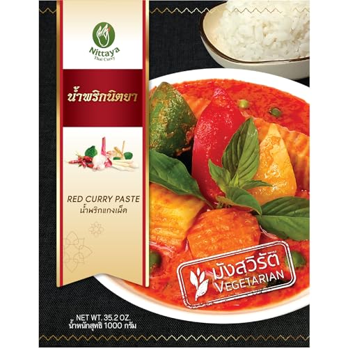 NITTAYA - Pasta de curry rojo (vegetariana) - (1 X 1 KG)