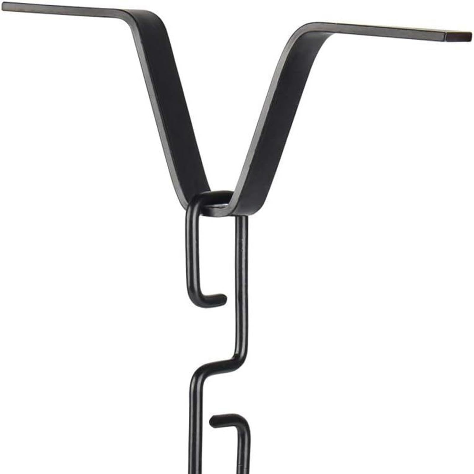 Système évacuation Eau Décoratif Toddmomy Kit Chaîne De Pluie Avec Crochet - Adaptateur Gouttière Métallique Noir Chaine De Pluie