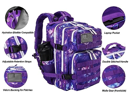 Image of LHI Tactical Military Backpack for Men and Women 25L /35L Army Assault Pack Bag Small Rucksack with Bottle Holder