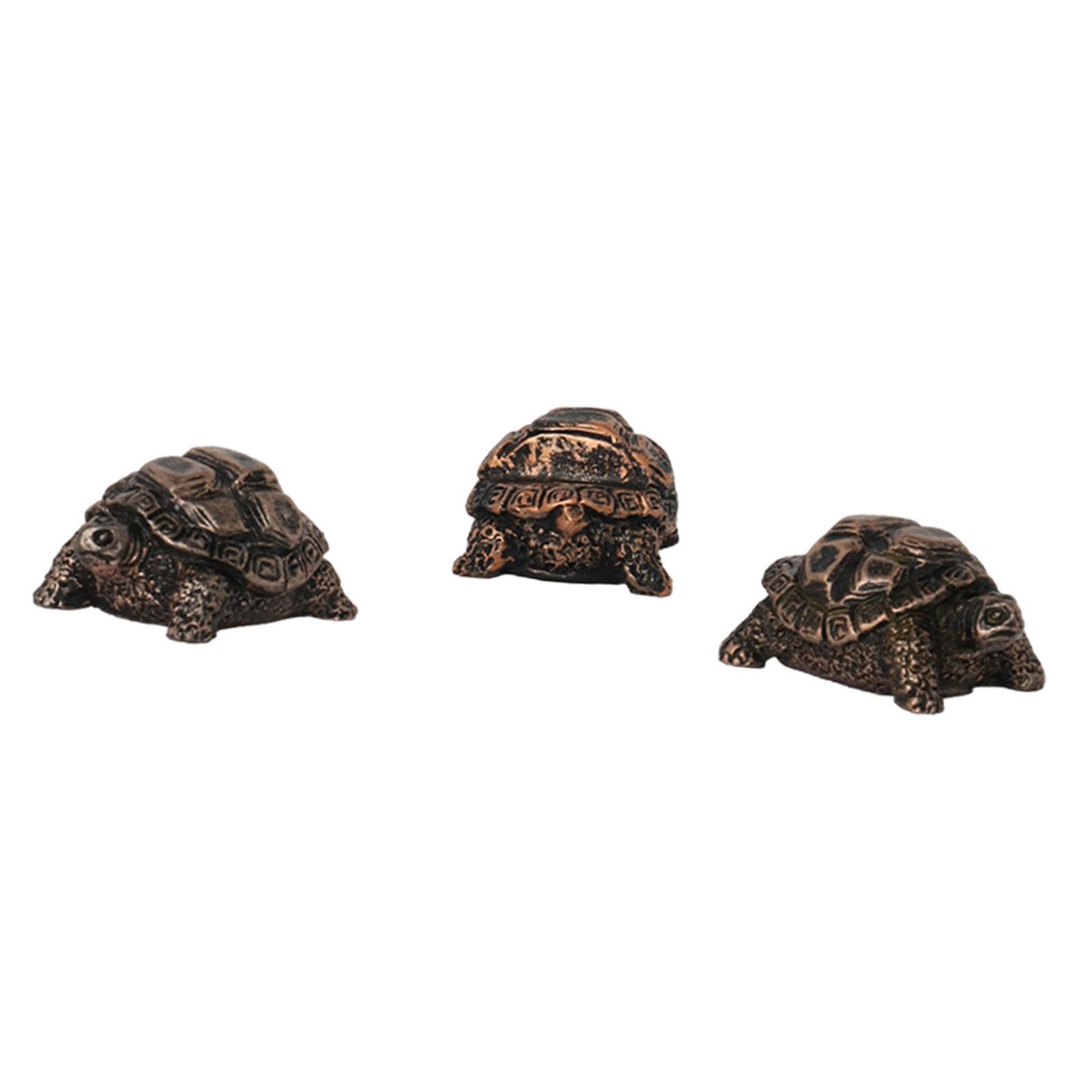 mophrati Adorable Animal Figure Statue Planters Support Turtle 6x3.8x2.8cm