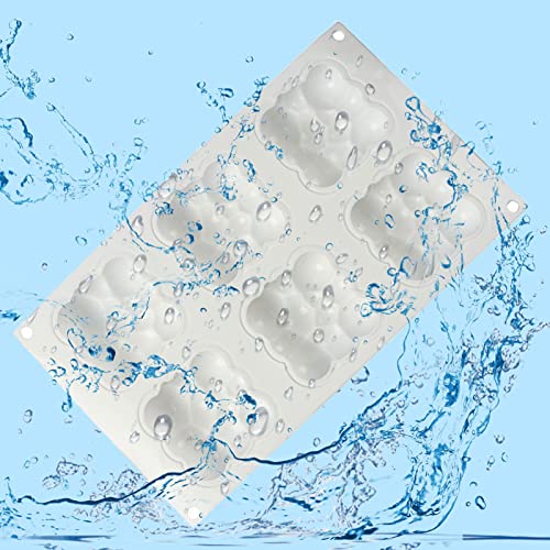 Fondant Moldes Formas,Moldes de Silicone Macio Antiaderente 3D com 6 Cavidades - Molde para Bolo em