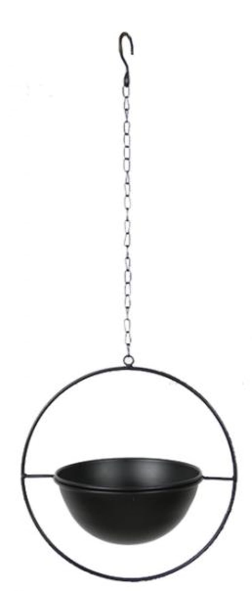 Colgador geométrico de metal moderno para plantas | Maceta versátil de pared y techo para decoración de interiores y exteriores | Diseño moderno y elegante para el hogar y el jardín