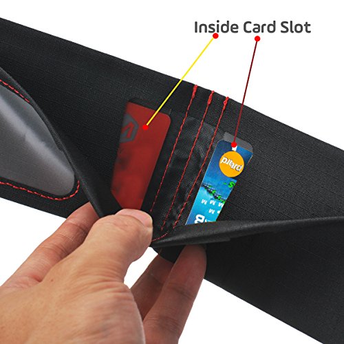 VBAX Microfiber Waterproof RFID Slim Bifold Wallet for Men - Minimalist Front Pocket Card Holder Holds up to 10 Cards and Cash, Light Black - Image 6