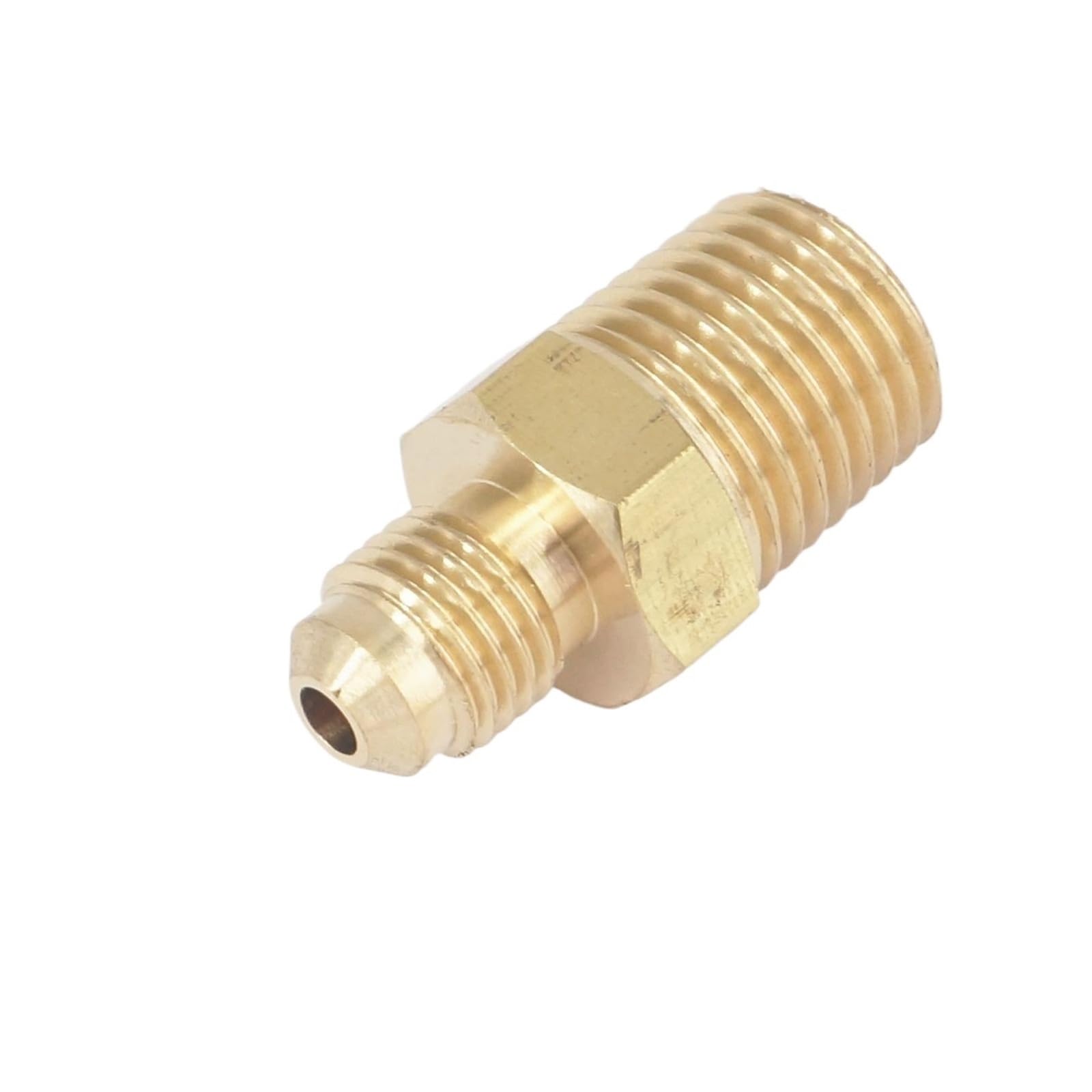 Male 3/8"-24 UNF Fit Tube OD 3/16" -1/4" NPT Male Brass SAE 45 Degree Pipe Fitting Connectors 1000PSI